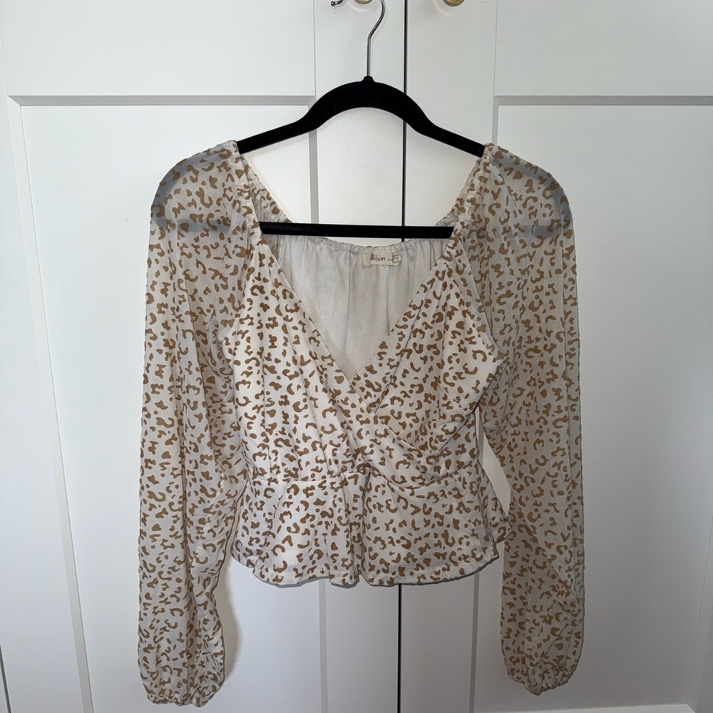 Leopard Print boutique Blouse